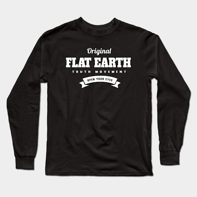 Flat Earth Original Long Sleeve T-Shirt by VeesTees